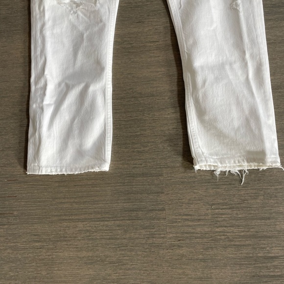 Agolde Riley white distressed denim size 29 - Picture 6 of 12
